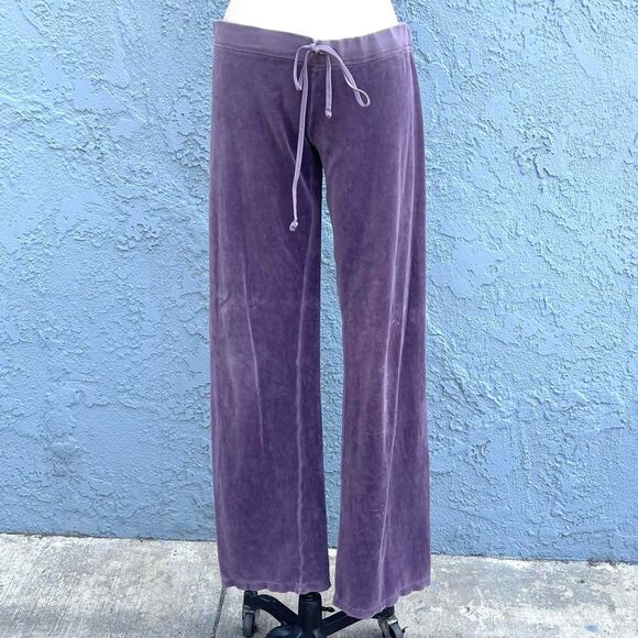 Juicy Couture Pants - Vintage Juicy Couture Velour Track Pants in Small Purple authentic y2k